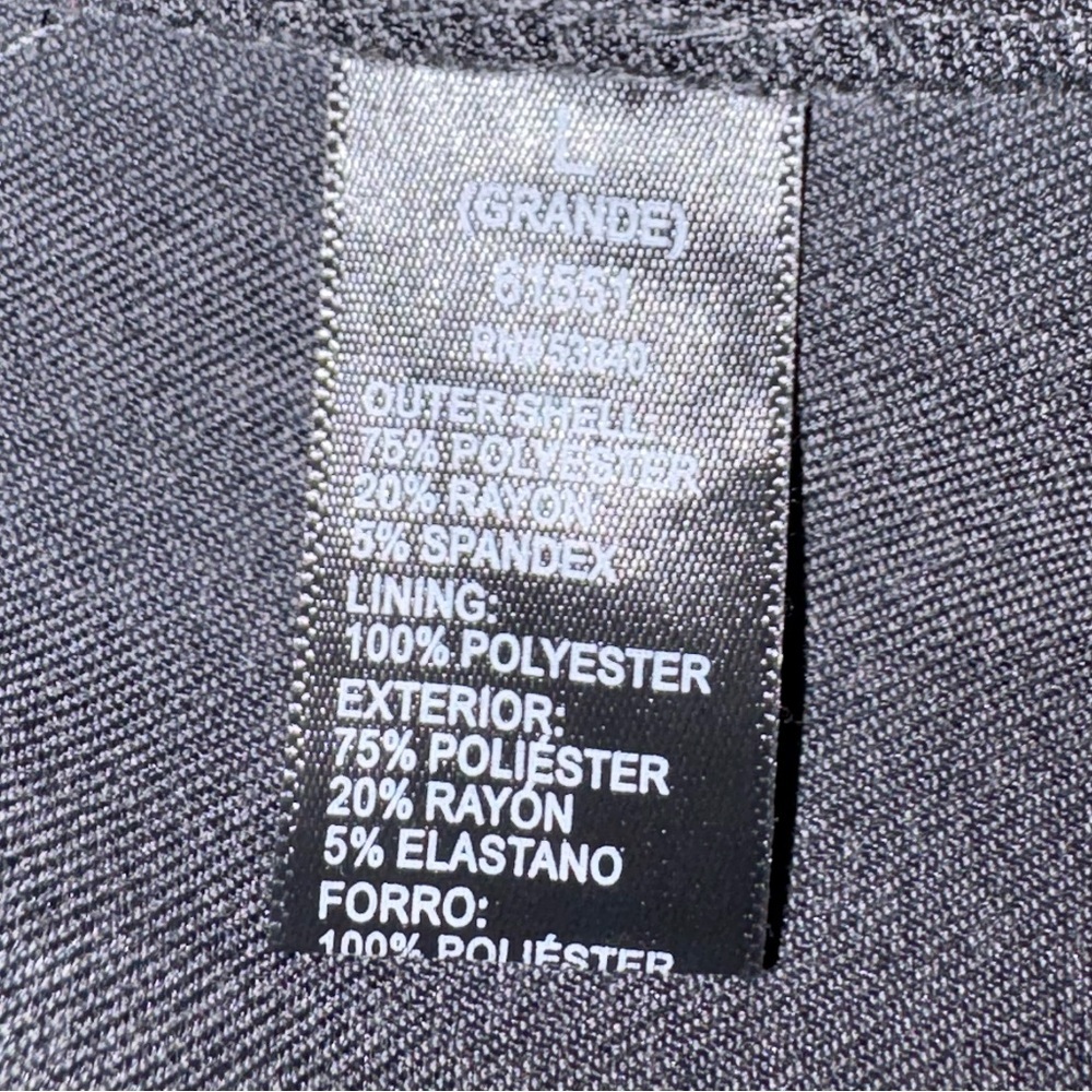 SALE Ambiance Classic Charcoal Blazer – Pinstriped Lining | Size Large - Picture 11 of 14